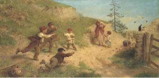 John Morgan, R.B.A. - The Cockshy