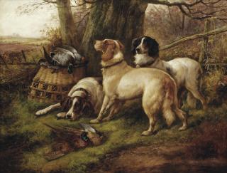 John Morris - Setters with the day\'s bag