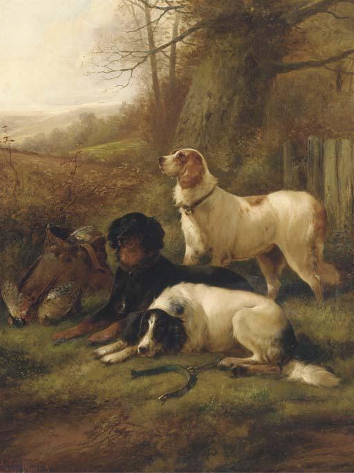 John Morris - Setters with the day\'s bag