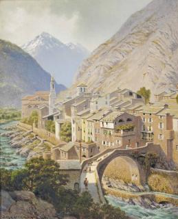 John Mulcaster Carrick - Breil-sur-Roya in the Alps