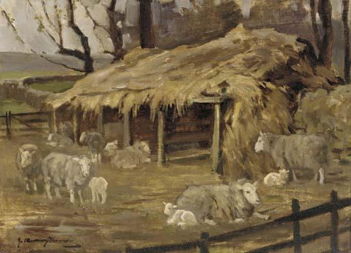 John Murray Thomson, R.S.A., R.S.W., P.S.S.A. - The sheepfold