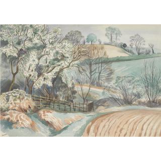 John Nash R.A. - Lane By A Wood