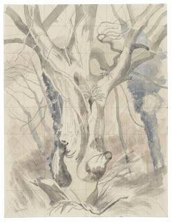 John Nash, R.A. - The dead ash tree, a study for Dead Forest Giant