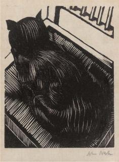 John Nash - Cat on chair (Greenwood 1904)