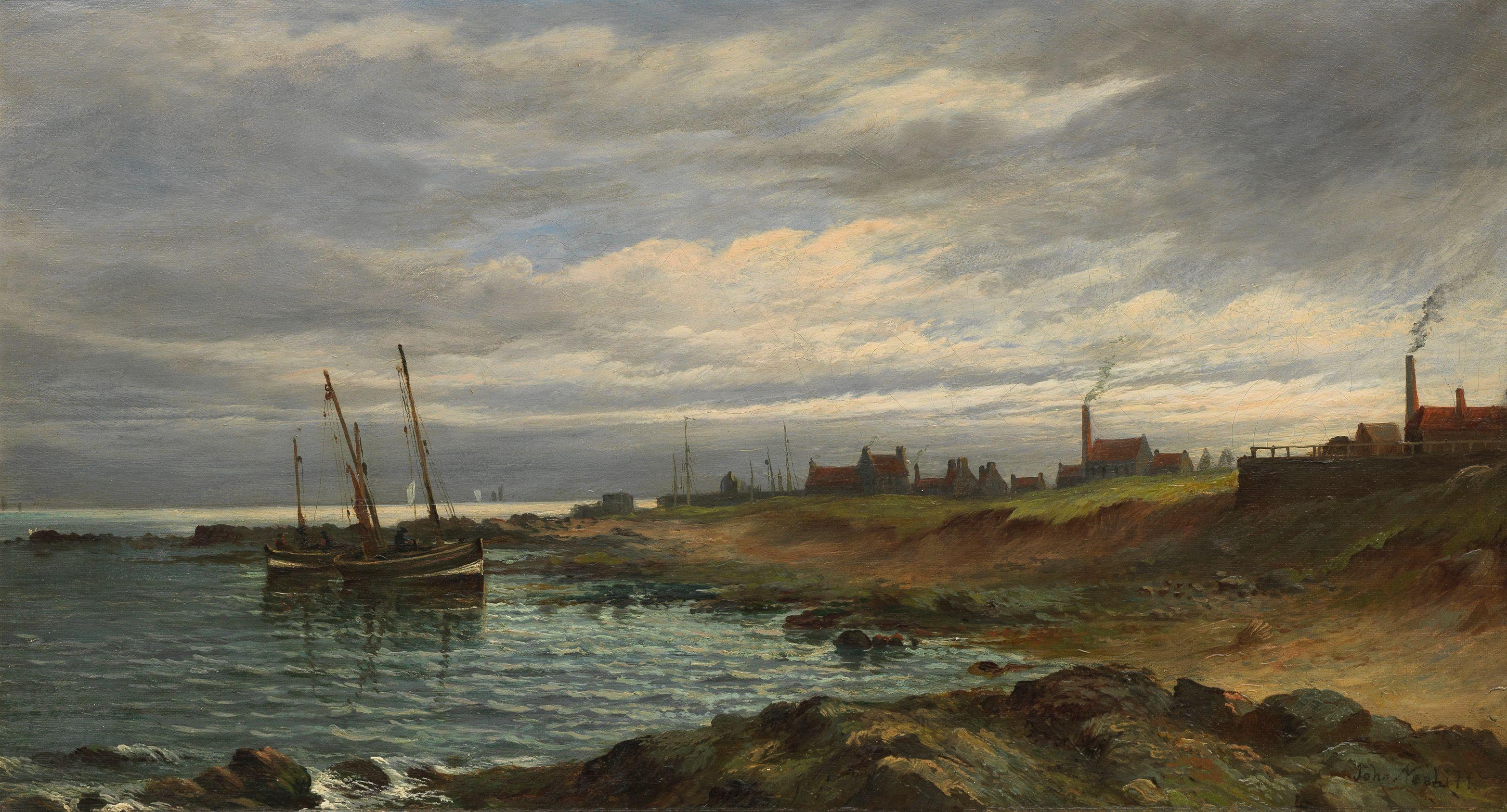 John Nesbitt - Fishing boats at dusk