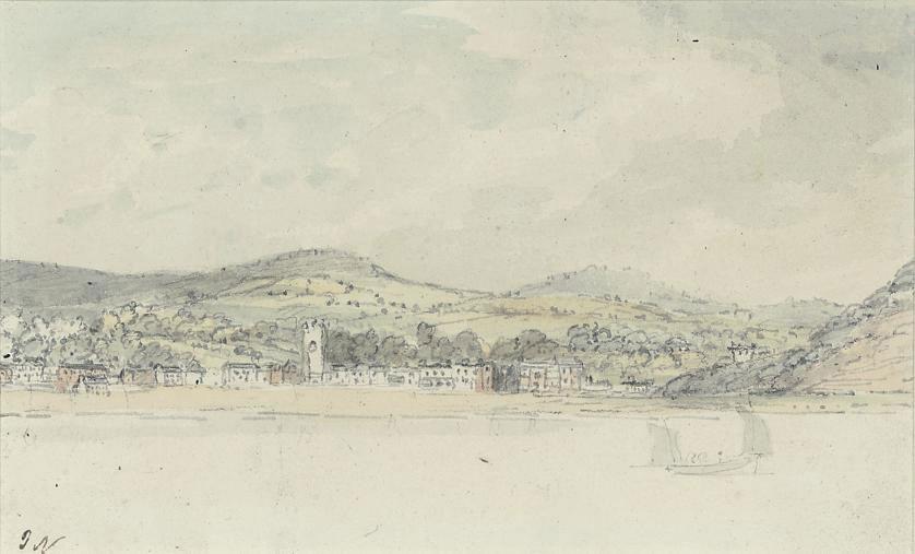 John Nixon - A coastal town viewed from the sea (illustrated); and View of the cliffs