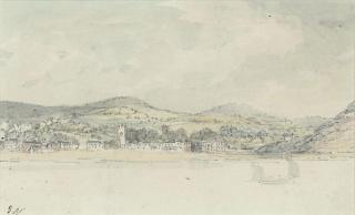 John Nixon - A coastal town viewed from the sea (illustrated); and View of the cliffs