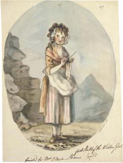 John Nixon - First sketch of the Wicklow girl (illustrated); A vendor of Faulkner\'s Journal; and Mother, thin child, fat cat