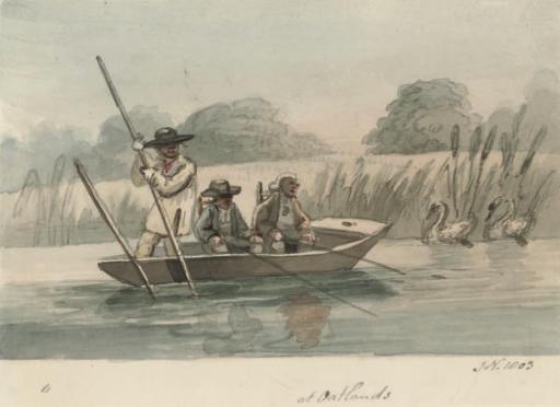 John Nixon - Fishermen In A Punt At Oatlands