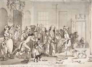 John Nixon - ‘Hospitality Kicking Avarice Out Of Doors; Or, New Tenants At A Mansion House\' 