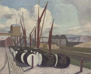 John Northcote Nash, R.A. - Colchester Docks