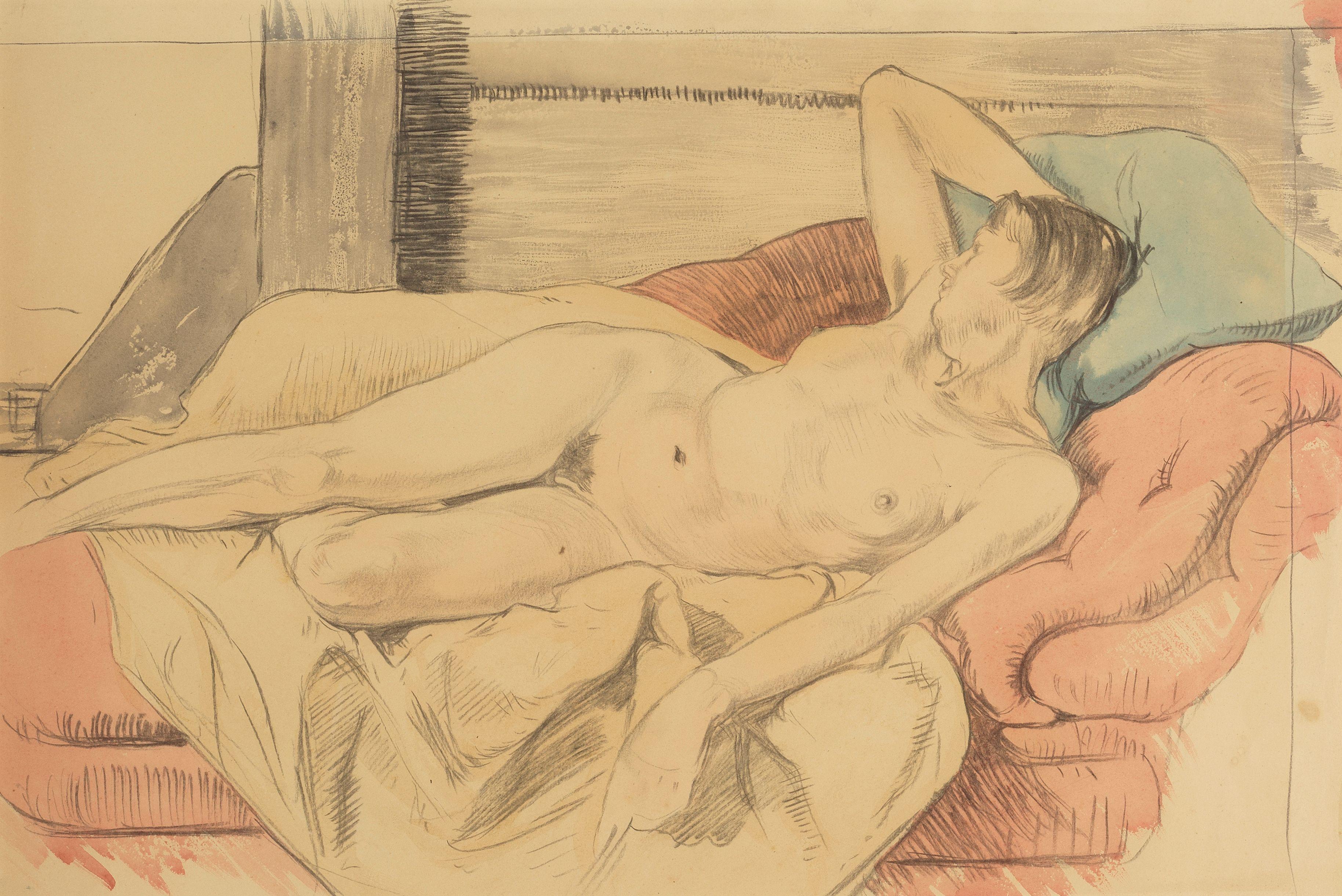 John Northcote Nash R.A. - Nude on a Chaise-Longue