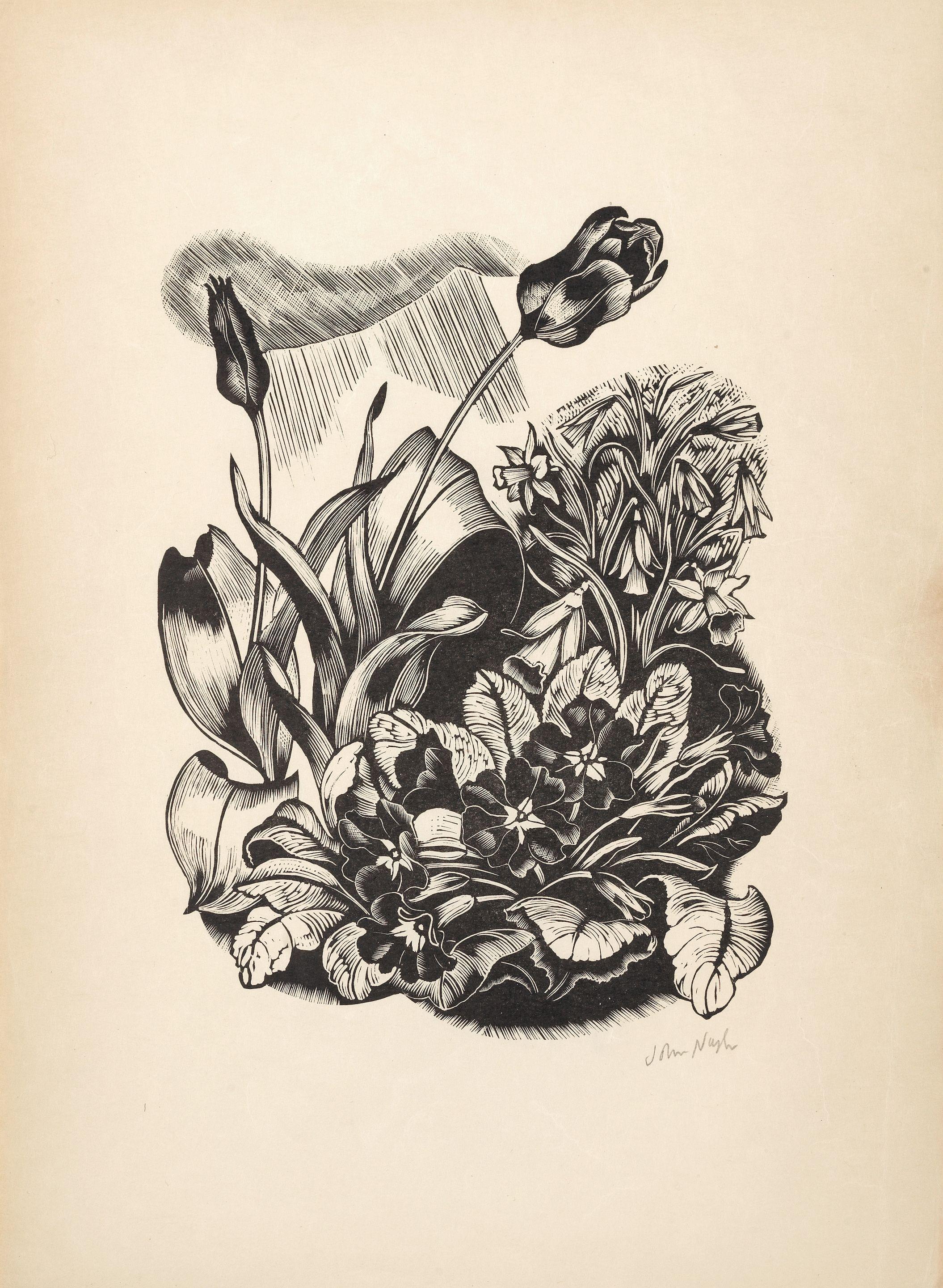 John Northcote Nash R.A. - Spring; Summer; Autumn; Winter, from \'Flowers and Faces\'