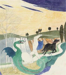 John Northcote Nash, R.A. - St George and the Dragon