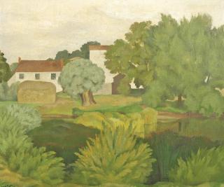 John Northcote Nash, R.A. - The Farm Pond