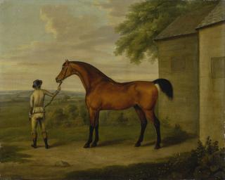 John Nost Sartorius - A Chestnut Hunter With Groom 