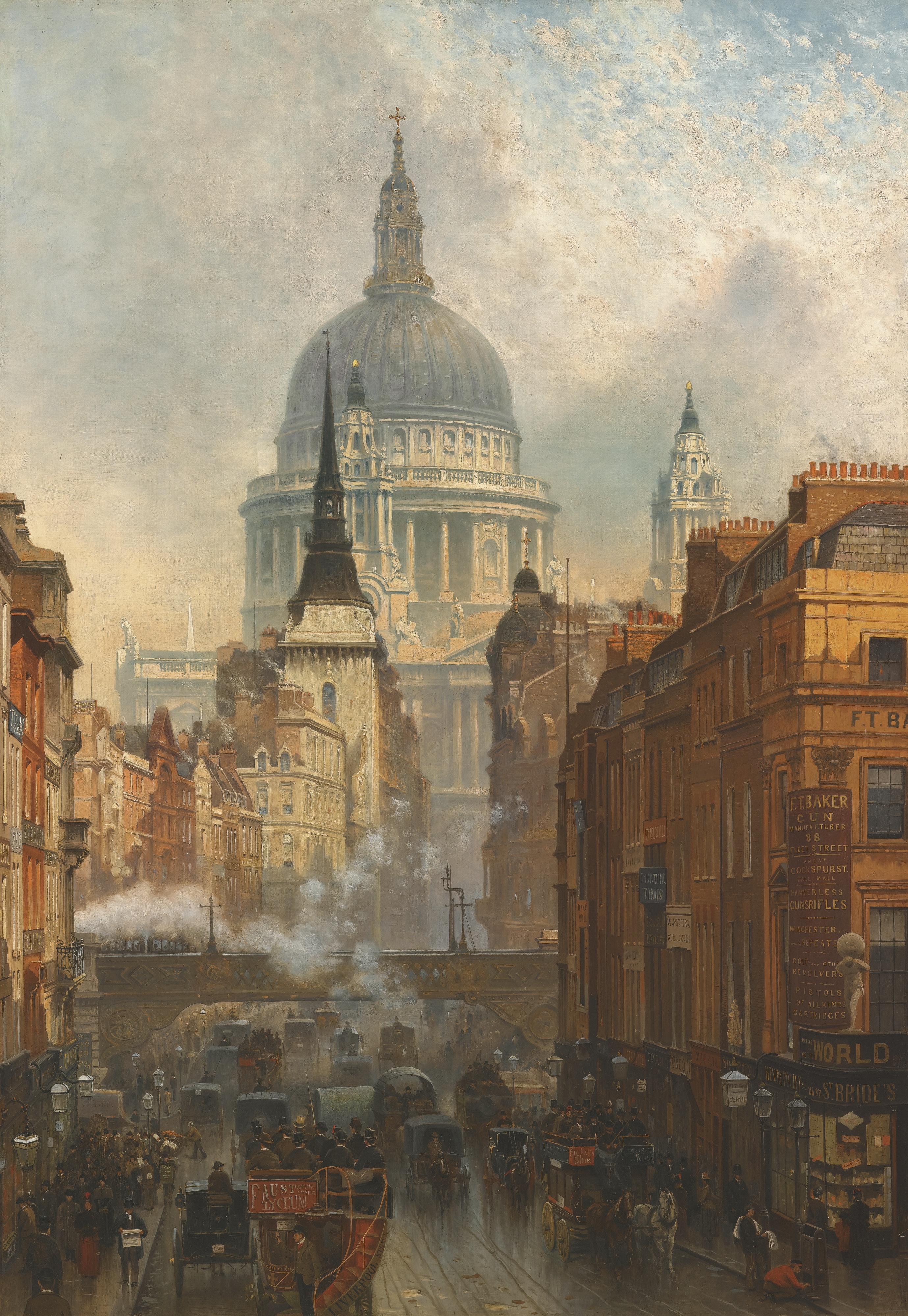 John O\'Connor, R.H.A. - Ludgate, Evening
