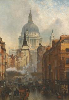 John O\'Connor, R.H.A. - Ludgate, Evening