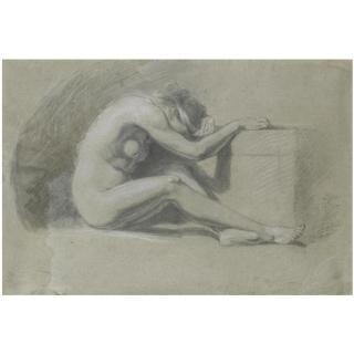 John Opie, R.A. - Melancholia Recto; Study Of A Male Nude Verso