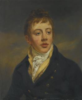John Opie, R.A. - Portrait Of A Young Man In A Blue Coat, Yellow Jacket And Cravat