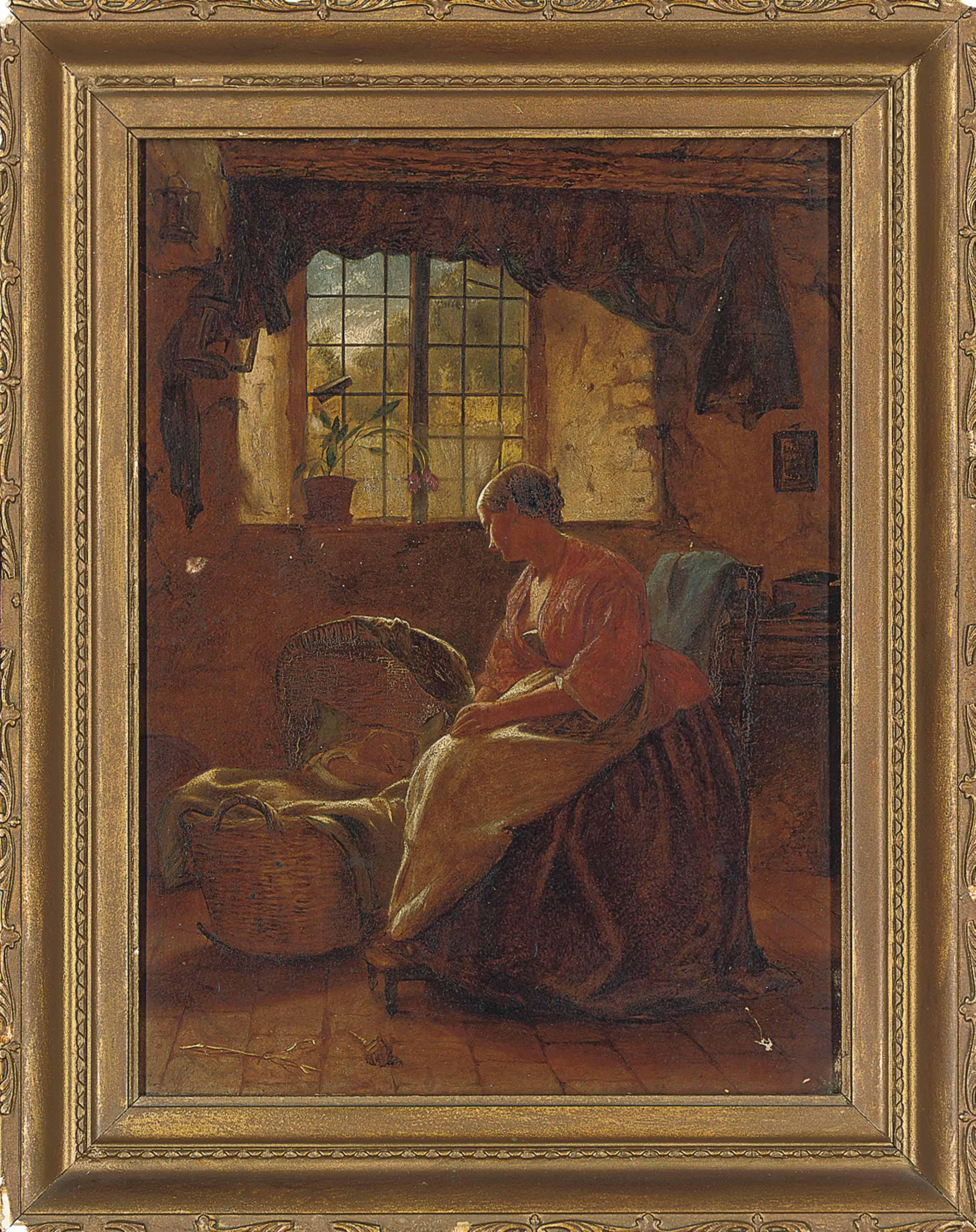 John P. Burr - A young mother and sleeping child