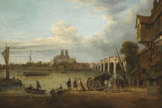 John Paul - A View Of Westminster Bridge, Abbey And Hall From Stangate Bank, Lambeth