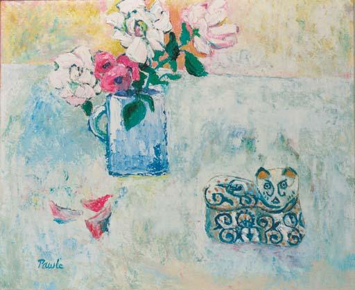 John Pawle - China Cat and Roses