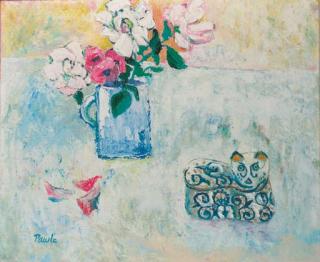 John Pawle - China Cat and Roses