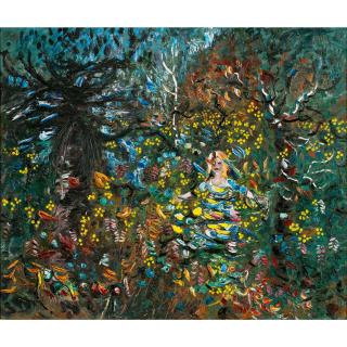 John Perceval - Australian  Lady In The Wattle (Grampians)