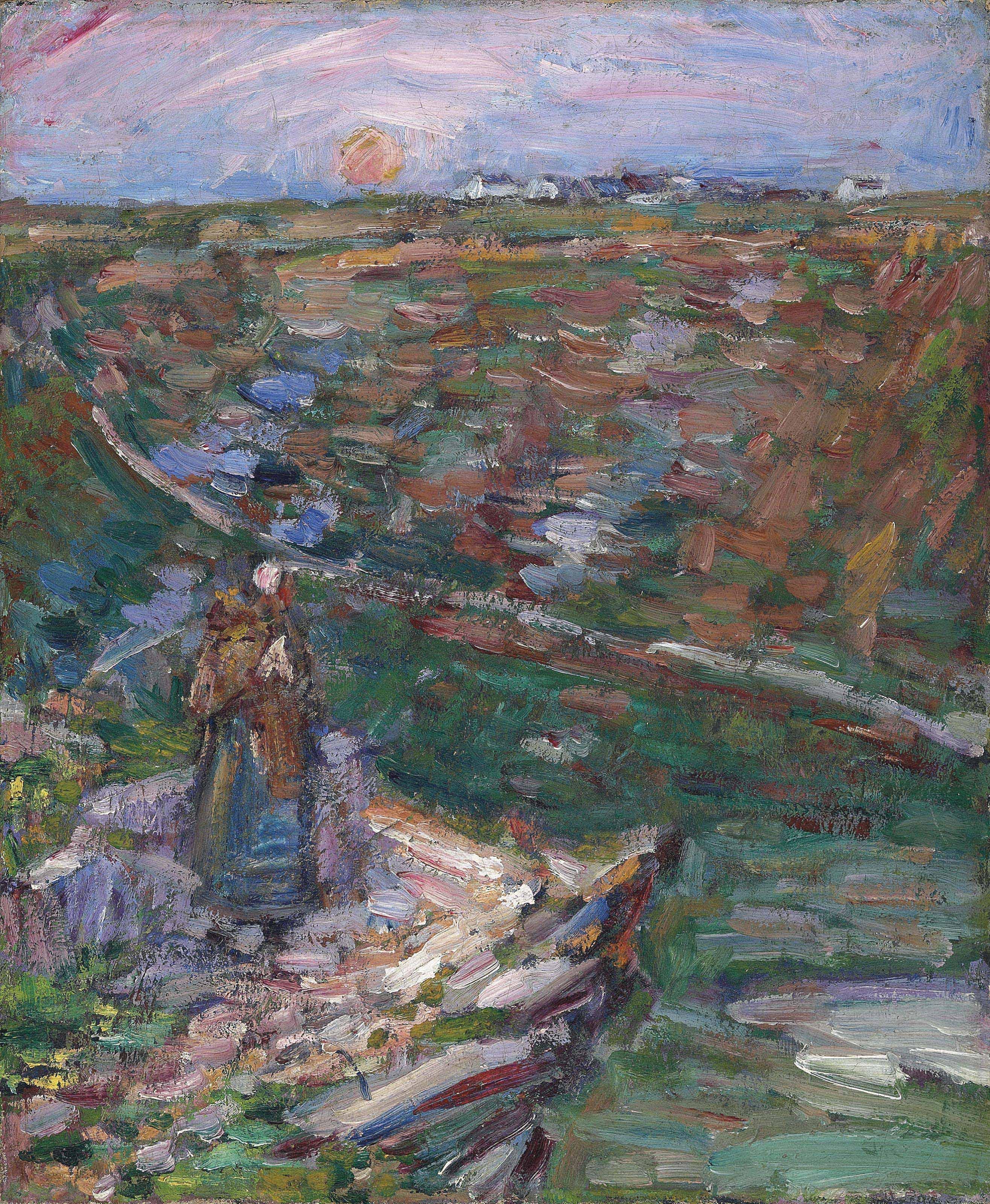John Peter Russell - Breton woman on a cliff top, Belle-Ile