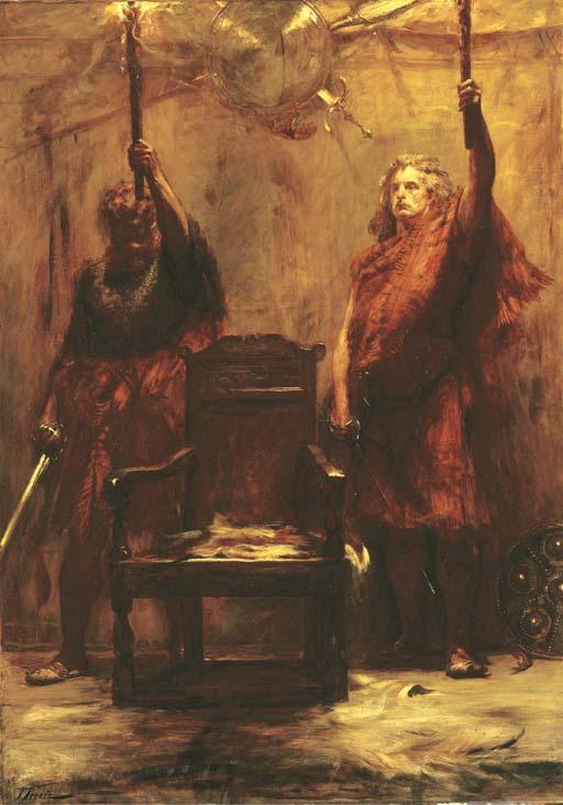 John Pettie, R.A. - The Chieftain\'s Candlesticks
