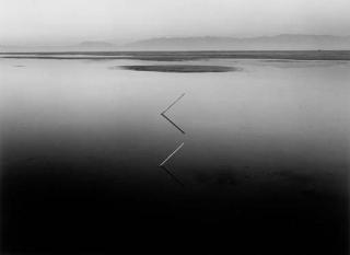 John Pfahl - Great Salt Lake Angles, Utah; and Shed with Blue Dotted Lines, Penland, North Carolina