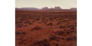 John Pfahl - Monument Valley with Red String, Monument Valley, Utah