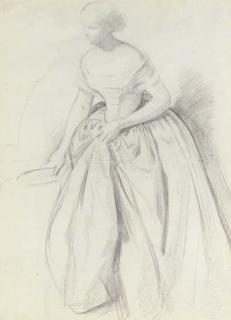 John Phillip, R.A. - Sketch of Princess Alice, full-length, as a bridesmaid, for \'The Marriage of the Princess Royal, 25 January 1858\'