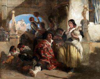 John Phillip RA HRSA - Spanish peasants at the well