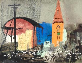 John Piper C.H. - A Study for the Lithograph Seaton
