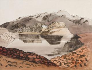 John Piper, C.H. - Cottage across the Lake