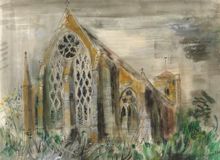 John Piper, C.H. - Dorchester Abbey from the East