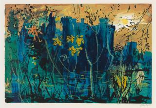 John Piper C.H. - Eastnor Castle, from Eightieth Anniversary Portfolio, 1983