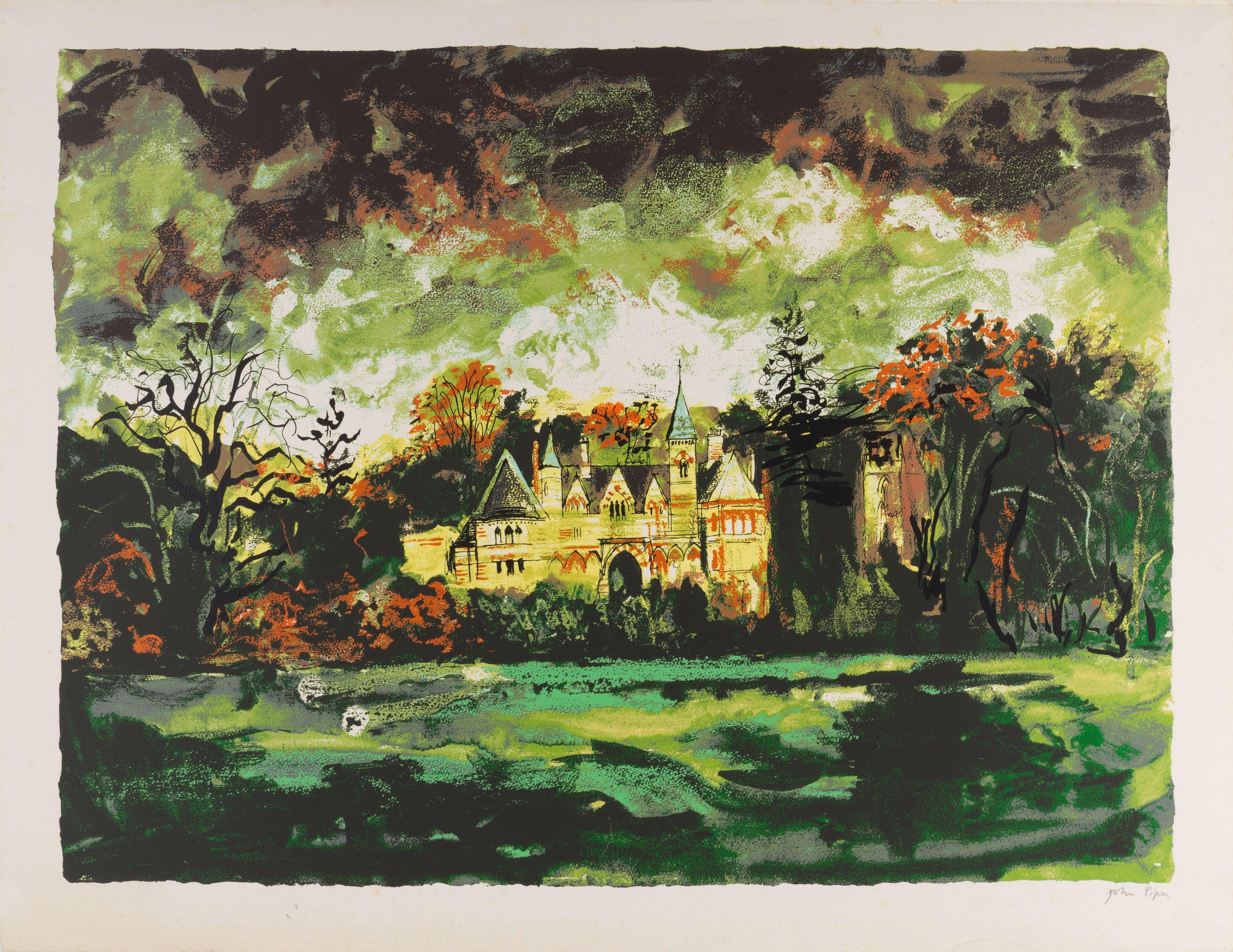 John Piper C.H. - Ettington Park, Plate II from Victorian Dream Palaces