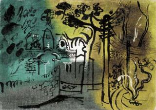 John Piper, C.H. - House at Ventnor, Isle of Wight