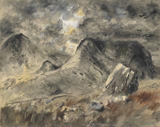 John Piper, C.H. - Maen Bras (big stone and rain)