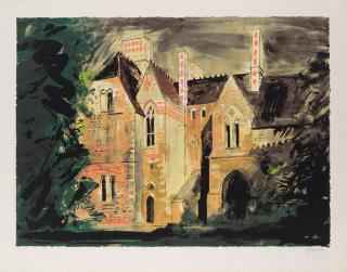 John Piper C.H. - Milton Ernest Hall, Plate V from Victorian Dream Palaces