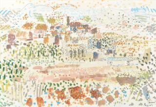 John Piper C.H. - Paziols, Provence Painted in 1959