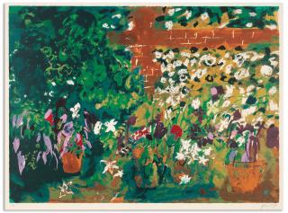 John Piper C.H. - Terrace with Red Pots