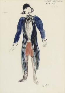 John Piper - Costume Design For \'The Ballad Singer\'S Chorus\', Act III, Scene II