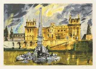 John Piper - Dûchene Fountain, Blenheim (Levinson 418)