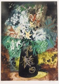 John Piper - Flowers in a Black Pot (L. 410)
