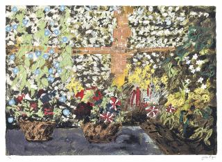 John Piper - Terrace with Morning Glories