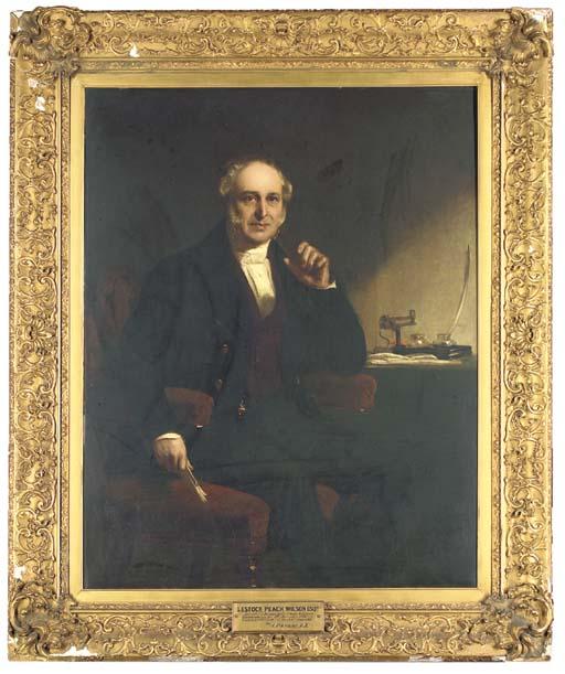 John Prescott Knight, R.A. - Portrait of Lestock Peach Wilson, seated, three-quarter length